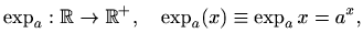 $ \exp_a$