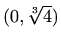 $ (0,\sqrt[3]{4})$