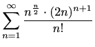 $ \displaystyle \sum_{n=1}^\infty \frac{(2n-1)!}{2\cdot4\cdot6\cdots2n}$