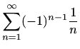 $ \displaystyle
1+\frac{1}{2}-\frac{1}{4}+\frac{1}{8}+\frac{1}{16}-\frac{1}{32}+\cdots$