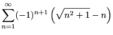 $ \displaystyle
\sin{1}+\frac{\sin{2}}{2^2}+\frac{\sin{3}}{3^2}+\cdots+\frac{\sin{n}}{n^2}+\cdots$
