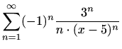 $ \displaystyle \sum_{n=1}^\infty \frac{x^{n}}{\sqrt{n^2+1}}$