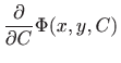 $\displaystyle \frac{\partial}{\partial C} \Phi(x,y,C)$