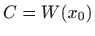 $ C=W(x_0)$