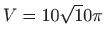 $ \displaystyle V=10\sqrt 10\pi$
