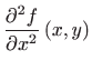 $\displaystyle \frac{\partial ^2 f}{\partial x^2}\left( x,y\right)$