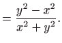 $\displaystyle = \frac{y^2-x^2}{x^2+y^2}.$