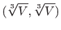 $ \displaystyle (\sqrt[3]{V},\sqrt[3]{V})$