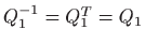 $ Q_1^{-1}=Q_1^T=Q_1$